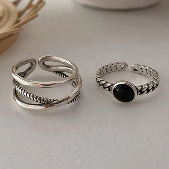 𝅺new 925 Sterling Silver Retro Resizable Ring - Picture 2 of 7